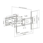 Soporte de Pared Giratorio/ Inclinable/ Nivelable Aisens WT120TSLE-163 para TV de 60-120"/ hasta 120kg - PixelPlaza
