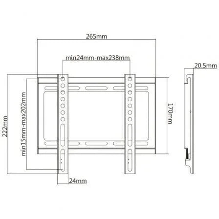 Soporte de Pared Aisens WT42F-157 para TV de 32-42"/ hasta 35kg - PixelPlaza