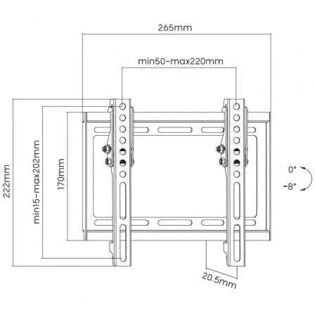 Soporte de Pared Inclinable Aisens WT42T-159 para TV de 23-42"/ hasta 35kg - PixelPlaza