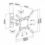 Soporte de Pared Extensible/ Giratorio/ Inclinable/ Nivelable Aisens WT42TSLE-009 para TV de 13-42"/ hasta 20kg - PixelPlaza