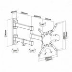 Soporte de Pared Extensible/ Giratorio/ Inclinable/ Nivelable Aisens WT42TSLE-011 para TV de 13-42"/ hasta 20kg - PixelPlaza