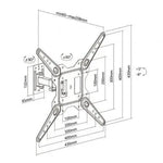 Soporte de Pared Extensible/ Giratorio/ Inclinable/ Aisens WT55TSE-151 para TV de 23-55"/ hasta 30kg - PixelPlaza