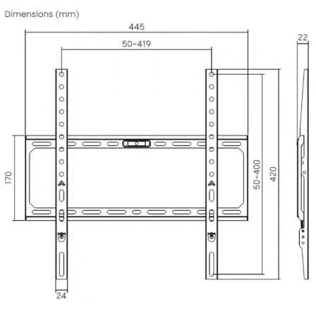 Soporte de Pared Aisens WT75F-389 para Monitores y TV de 32-75"/ hasta 45kg - PixelPlaza