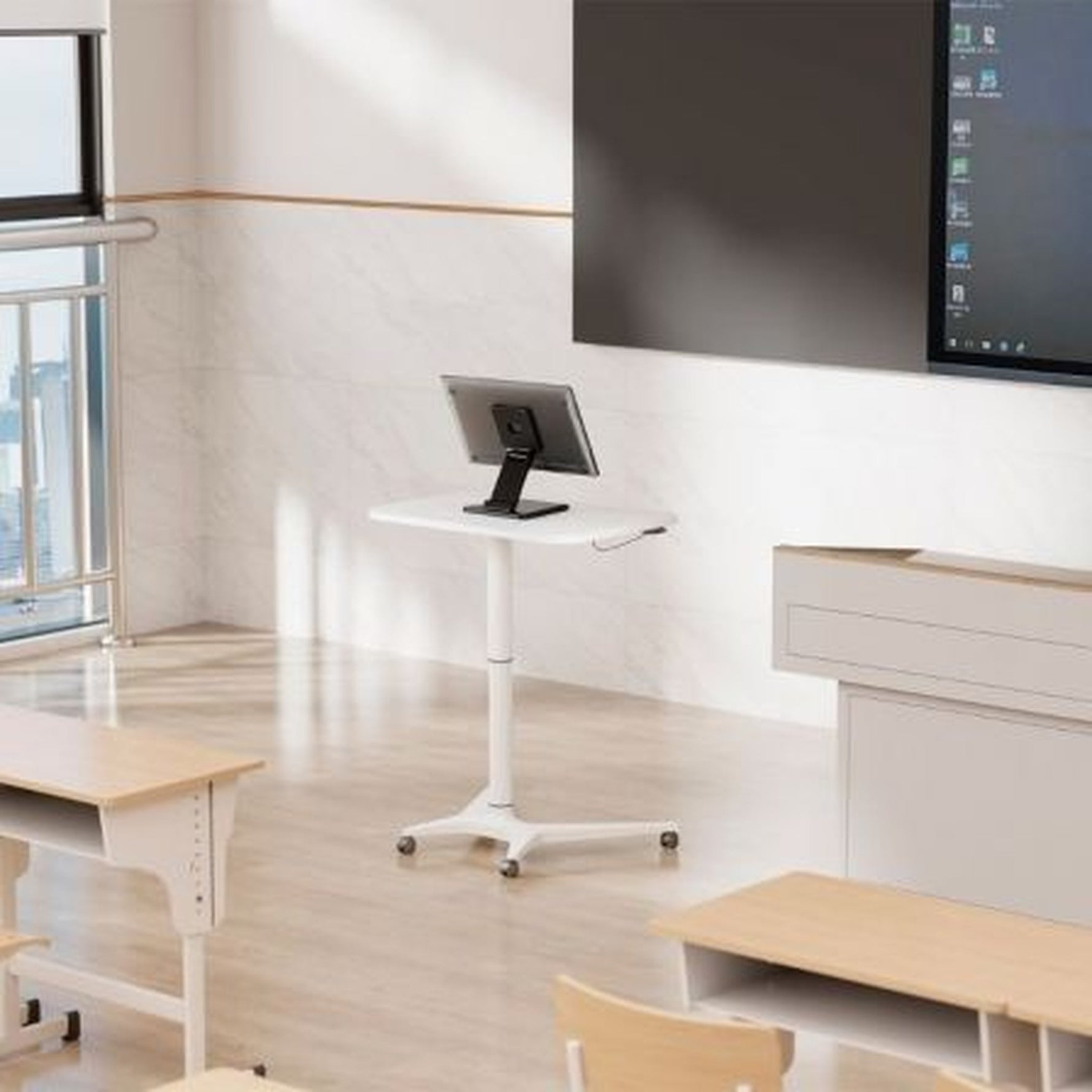 Soporte de Mesa para Monitor/POS Aisens DT27T-443/ Inclinable/ hasta 10kg