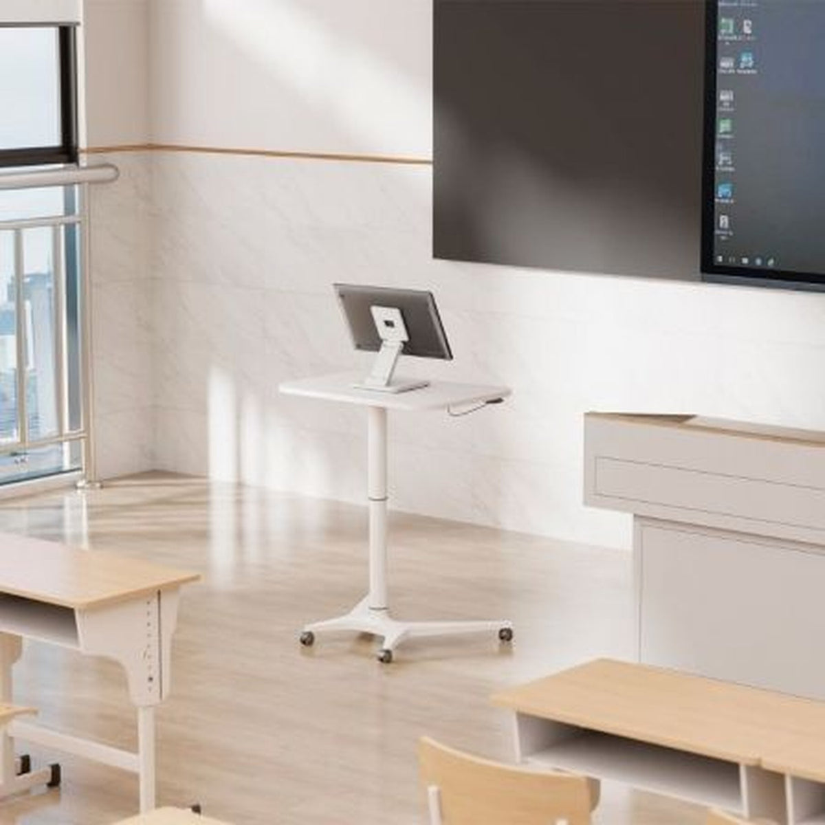 Soporte de Mesa para Monitor Aisens DT27T-445/ Inclinable/ hasta 10kg
