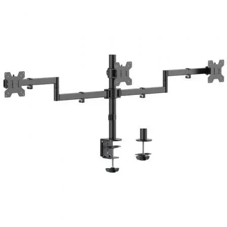 Soporte de Mesa para 3 Monitores Aisens DT27TSR-281/ Giratorio/ Inclinable/ hasta 10kg - PixelPlaza