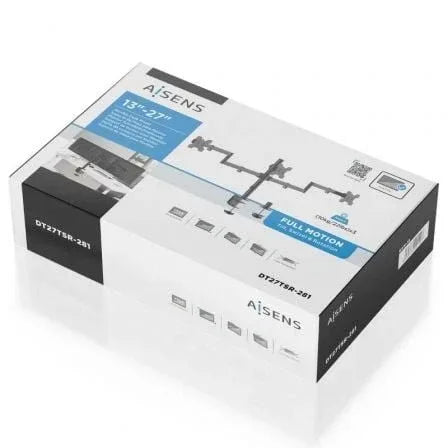 Soporte de Mesa para 3 Monitores Aisens DT27TSR-281/ Giratorio/ Inclinable/ hasta 10kg - PixelPlaza