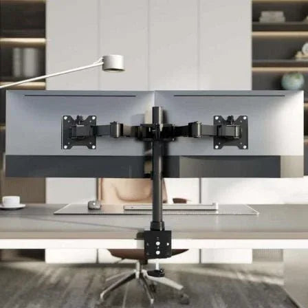 Soporte de Mesa para 2 Monitores Aisens DT35TSR-359/ Giratorio/ Inclinable/ hasta 20kg - PixelPlaza