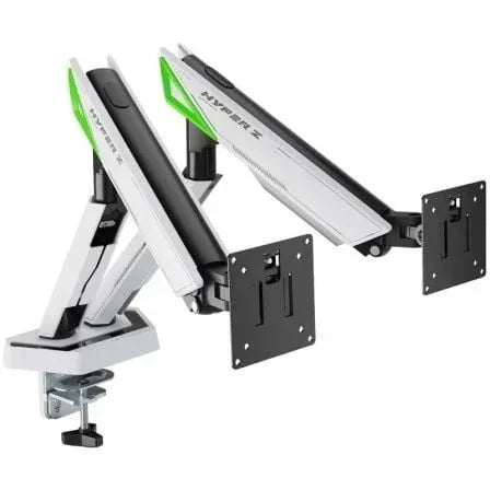 Soporte de Mesa Gaming con Contrapeso para 2 Monitores Aisens DT38TSR-345/ Giratorio/ Inclinable/ hasta 16kg - PixelPlaza