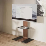 Soporte de Suelo Inclinable/ Giratorio con Bandeja DVD Aisens FT86TSE-401 para TV de 37-86"/ hasta 50kg - PixelPlaza