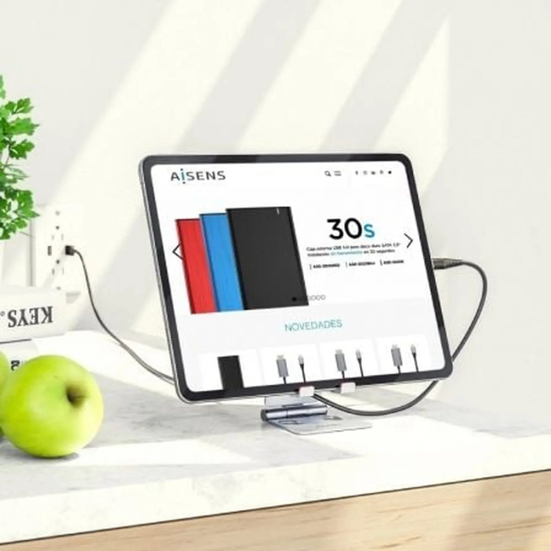 Soporte para Smartphone/Tablet Aisens MS2PM-086/ Plata - PixelPlaza
