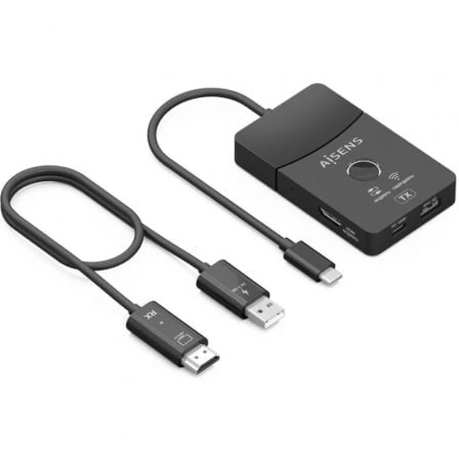 Adaptador/Transmisor de vídeo inalámbrico USB Tipo-C - HDMI Aisens ASWL-H2KDC30M05-BK/ 100W - PixelPlaza