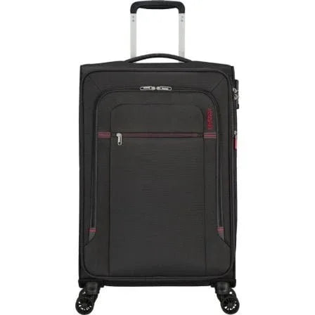 Maleta Mediana American Tourister Crosstrack Spinner Expansible 67cm/ 67.5x42x27.5cm/ 4 Ruedas/ Gris y Rojo - PixelPlaza