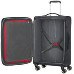 Maleta Mediana American Tourister Crosstrack Spinner Expansible 67cm/ 67.5x42x27.5cm/ 4 Ruedas/ Gris y Rojo - PixelPlaza
