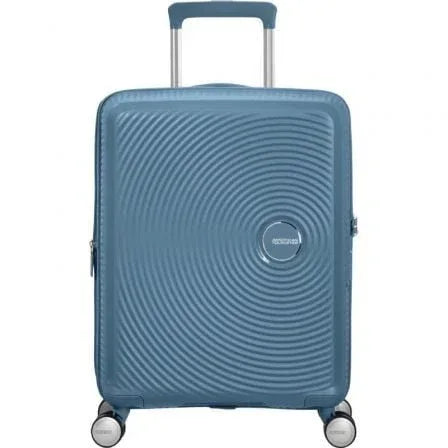 Maleta de Cabina American Tourister SoundBox Spinner 55cm/ 55x40x20cm/ 4 Ruedas/ Azul Piedra - PixelPlaza