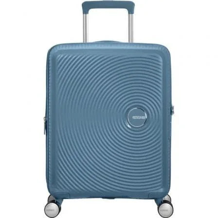 Maleta de Cabina American Tourister SoundBox Spinner 55cm/ 55x40x20cm/ 4 Ruedas/ Azul Piedra - PixelPlaza