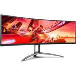 Monitor Gaming Ultrapanorámico Curvo AOC Agon AG493UCX2 48.8"/ Dual QHD/ 1ms/ 165Hz/ VA/ Multimedia/ Negro - PixelPlaza