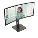 Monitor Profesional Curvo AOC CU34P3CV 34"/ WQHD/ Multimedia/ Regulable en altura/ Negro - PixelPlaza