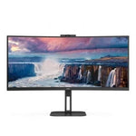 Monitor Profesional Curvo Ultrapanorámico AOC CU34V5CW/BK 34"/ UWQHD/ Webcam/ Multimedia/ Regulable en altura/ Negro - PixelPlaza