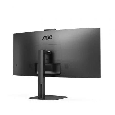 Monitor Profesional Curvo Ultrapanorámico AOC CU34V5CW/BK 34"/ UWQHD/ Webcam/ Multimedia/ Regulable en altura/ Negro - PixelPlaza