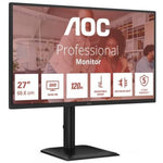 Monitor Profesional AOC Q27E4CV 27"/ QHD/ Multimedia/ Regulable en altura/ Negro