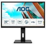 Monitor Profesional AOC Q32P2 31.5"/ QHD/ Multimedia/ Negro - PixelPlaza