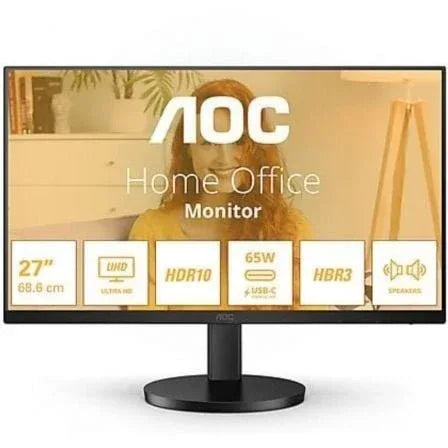 Monitor Profesional AOC U27B3CF 27"/ 4K/ Multimedia/ Regulable en altura/ Negro - PixelPlaza