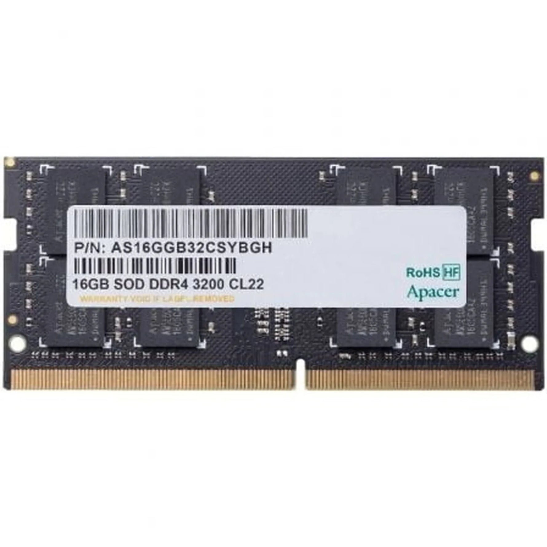 Memoria RAM Apacer AS16GGB32CSYBGH 16GB/ DDR4/ 3200MHz/ 1.2V/ CL22/ SODIMM - PixelPlaza