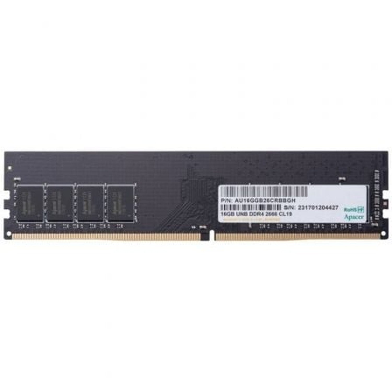 Memoria RAM Apacer EL.16G2V.GNH 16GB/ DDR4/ 2666MHz/ 1.2V/ CL19/ DIMM