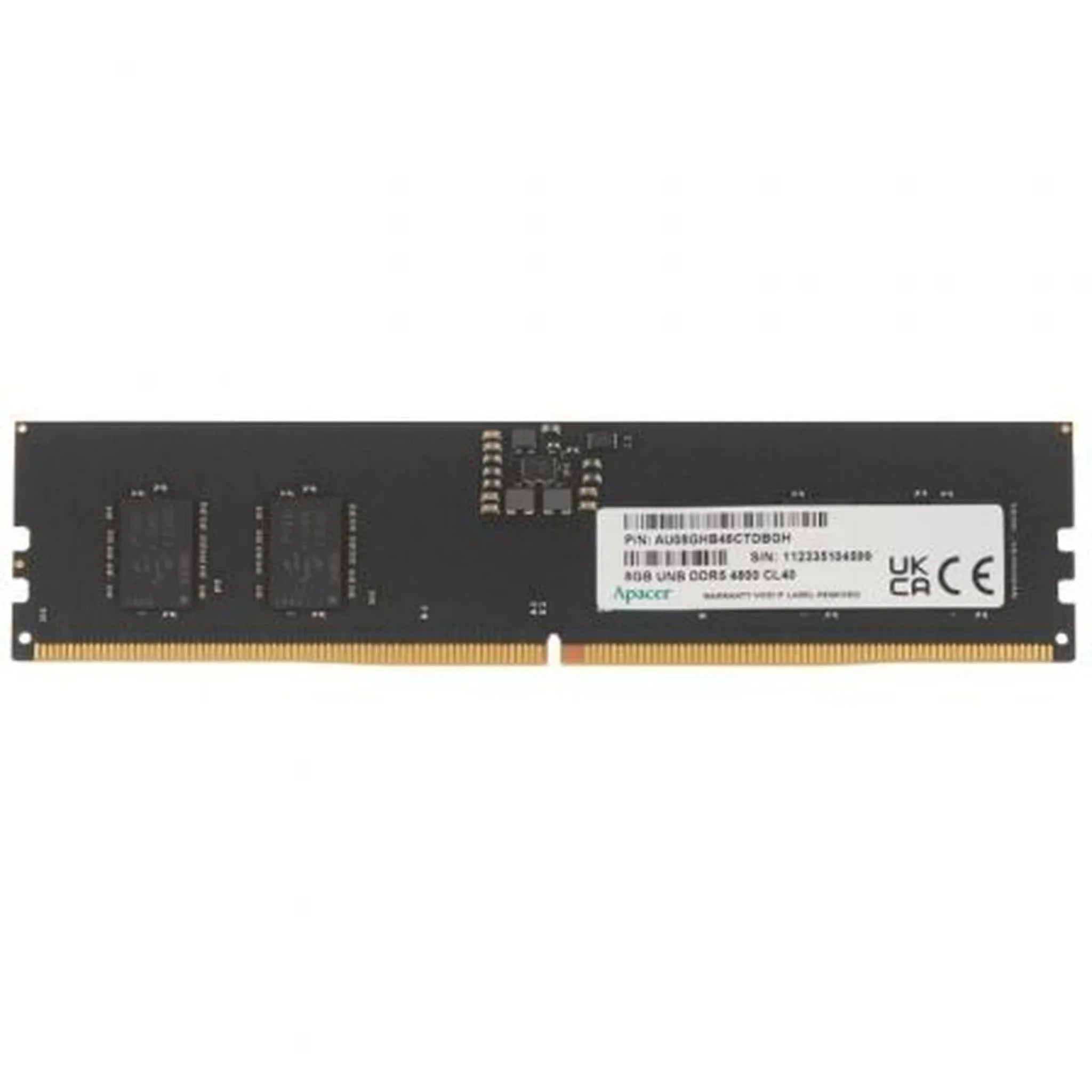 Memoria RAM Apacer FL.08G2A.RTH 8GB/ DDR5/ 4800MHz/ 1.1V/ CL40/ UDIMM - PixelPlaza