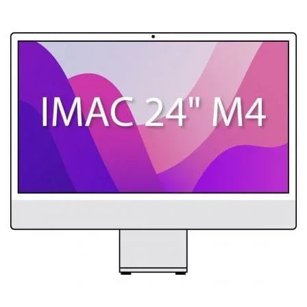 Apple iMac 24" Retina 4,5K / M4 10-Core CPU/ 16Gb/ 256Gb SSD/ 10-Core GPU/ Cristal Nanotexturizado/ Plata - PixelPlaza