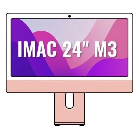Apple iMac 24" Retina 4,5K / M3 8-Core CPU/ 8Gb/ 512Gb SSD/ 10-Core GPU/ Rosa - PixelPlaza