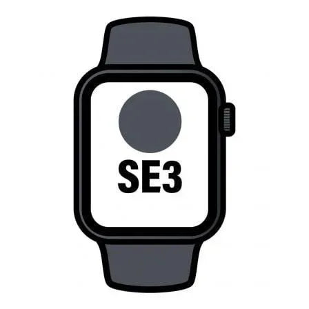 Apple Watch SE3/ GPS/ 40mm/ Caja de Aluminio Medianoche/ Correa Deportiva Negra M/L - PixelPlaza
