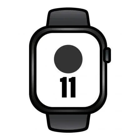 Apple Watch Series 11/ GPS/ 46mm/ Negro Azabache/ Correa Deportiva Negra (M/L) - PixelPlaza