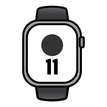 Apple Watch Series 11/ GPS/ 46mm/ Gris Espacial/ Correa Deportiva Negra (M/L) - PixelPlaza