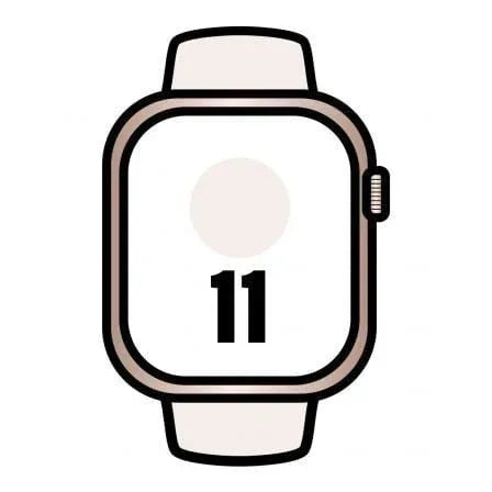 Apple Watch Series 11/ GPS/ 46mm/ Oro Rosa/ Correa Deportiva Rosa rubor (M/L) - PixelPlaza