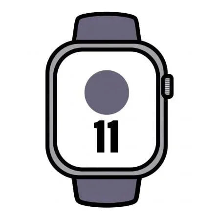 Apple Watch Series 11/ GPS/ 46mm/ Plata/ Correa Deportiva Niebla Lila (S/M) - PixelPlaza