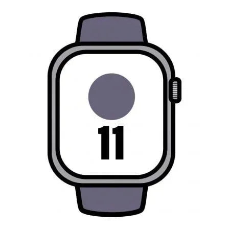Apple Watch Series 11/ GPS/ 46mm/ Plata/ Correa Deportiva Niebla Lila (M/L) - PixelPlaza