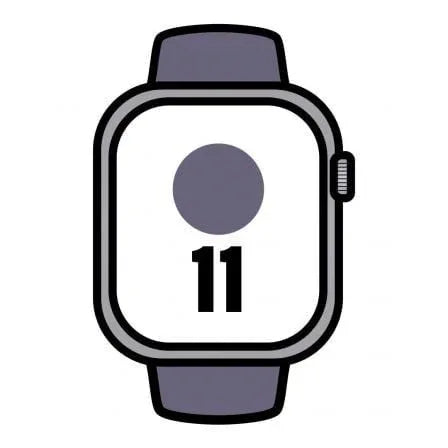 Apple Watch Series 11/ GPS/ 46mm/ Plata/ Correa Deportiva Niebla Lila (M/L) - PixelPlaza