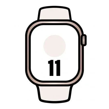 Apple Watch Series 11/ GPS/ Cellular/ 42mm/ Oro Rosa/ Correa Deportiva Rosa Rubor (M/L) - PixelPlaza
