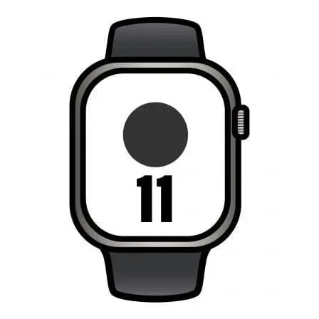 Apple Watch Series 11/ GPS/ Cellular/ 42mm/ Titanio Natural/ Correa Deportiva Negra (S/M) - PixelPlaza
