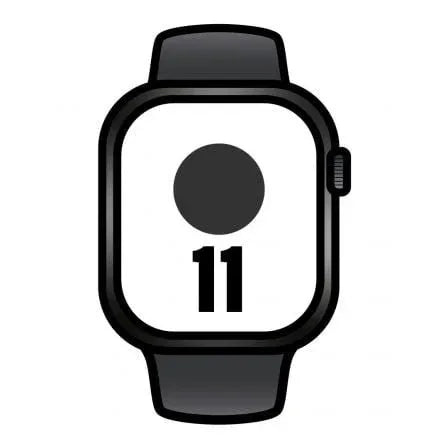Apple Watch Series 11/ GPS/ Cellular/ 42mm/ Titanio Negro/ Pizarra Correa Deportiva Negro (M/L) - PixelPlaza