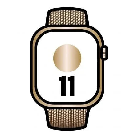 Apple Watch Series 11/ GPS/ Cellular/ 42mm/ Titanio Dorado/ Correa Dorada Milanese Loop - PixelPlaza