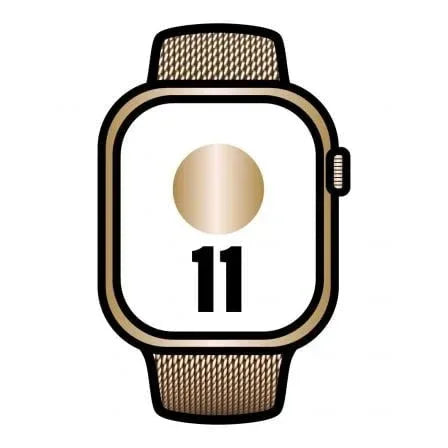 Apple Watch Series 11/ GPS/ Cellular/ 42mm/ Titanio Dorado/ Correa Dorada Milanese Loop - PixelPlaza