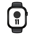 Smartwatch Apple watch s11 GPS + cellular 46mm jet black aluminium case black sport band · m - l
