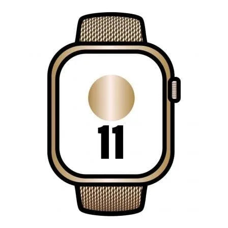 Apple Watch Series 11/ GPS/ Cellular/ 46mm/ Titanio Dorado/ Correa Milanese Dorada Loop M/L - PixelPlaza