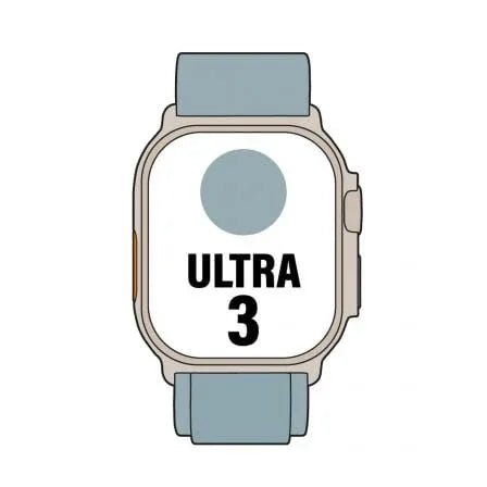 Apple Watch Ultra 3/ GPS/ Cellular/ 49mm/ Caja de Titanio Natural/ Correa Loop Alpine Azul Claro S - PixelPlaza