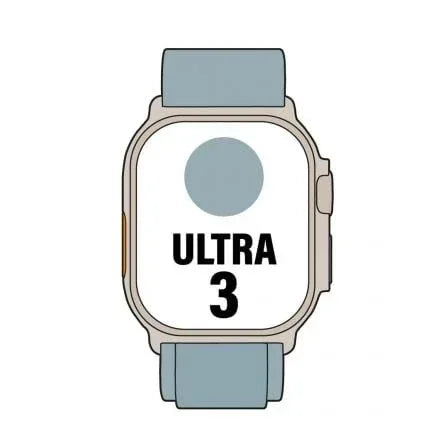 Apple Watch Ultra 3/ GPS/ Cellular/ 49mm/ Caja de Titanio Natural/ Correa Loop Alpine Azul Claro S - PixelPlaza