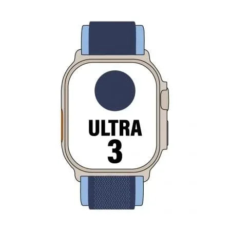 Apple Watch Ultra 3/ GPS/ Cellular/ 49mm/ Caja de Titanio Natural/ Correa Loop Trail Azul/azul brillante M/L - PixelPlaza