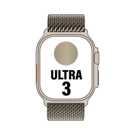Apple Watch Ultra 3/ GPS/ Cellular/ 49mm/ Caja de Titanio Natural/ Correa Milanese S - PixelPlaza